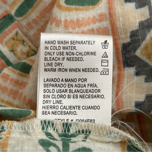 Billa77 Women's Floral and Geometric Print Women's Front Tie Top - Picture 7 of 9